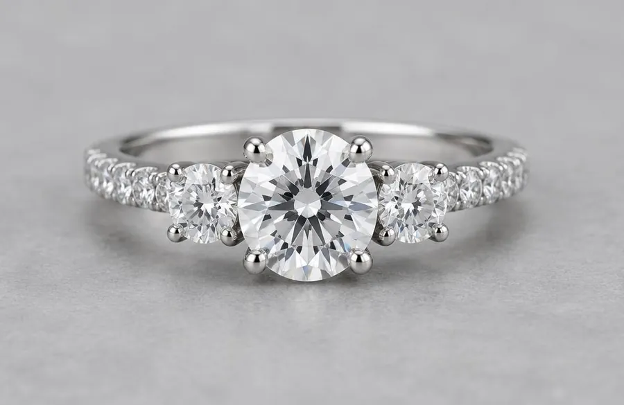 Three-Stone Ring — illustrative concept