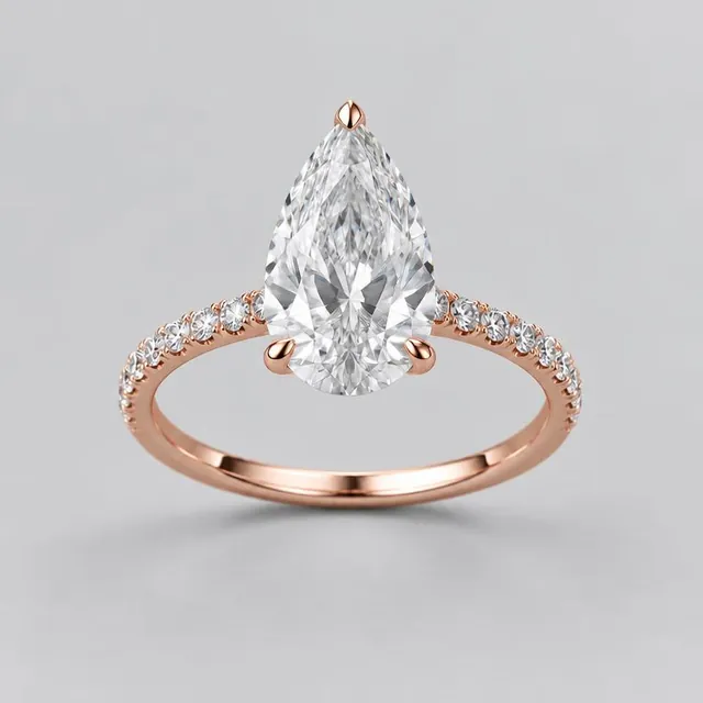 Pear Pavé · Rose Gold