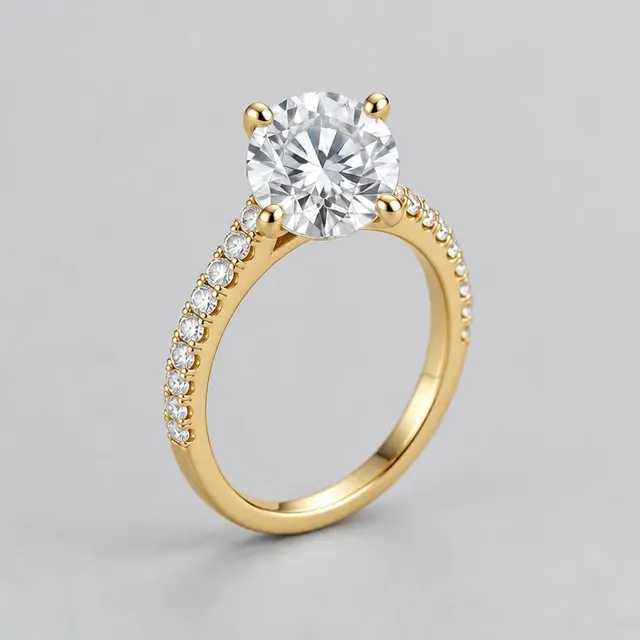 Round Solitaire · Yellow Gold